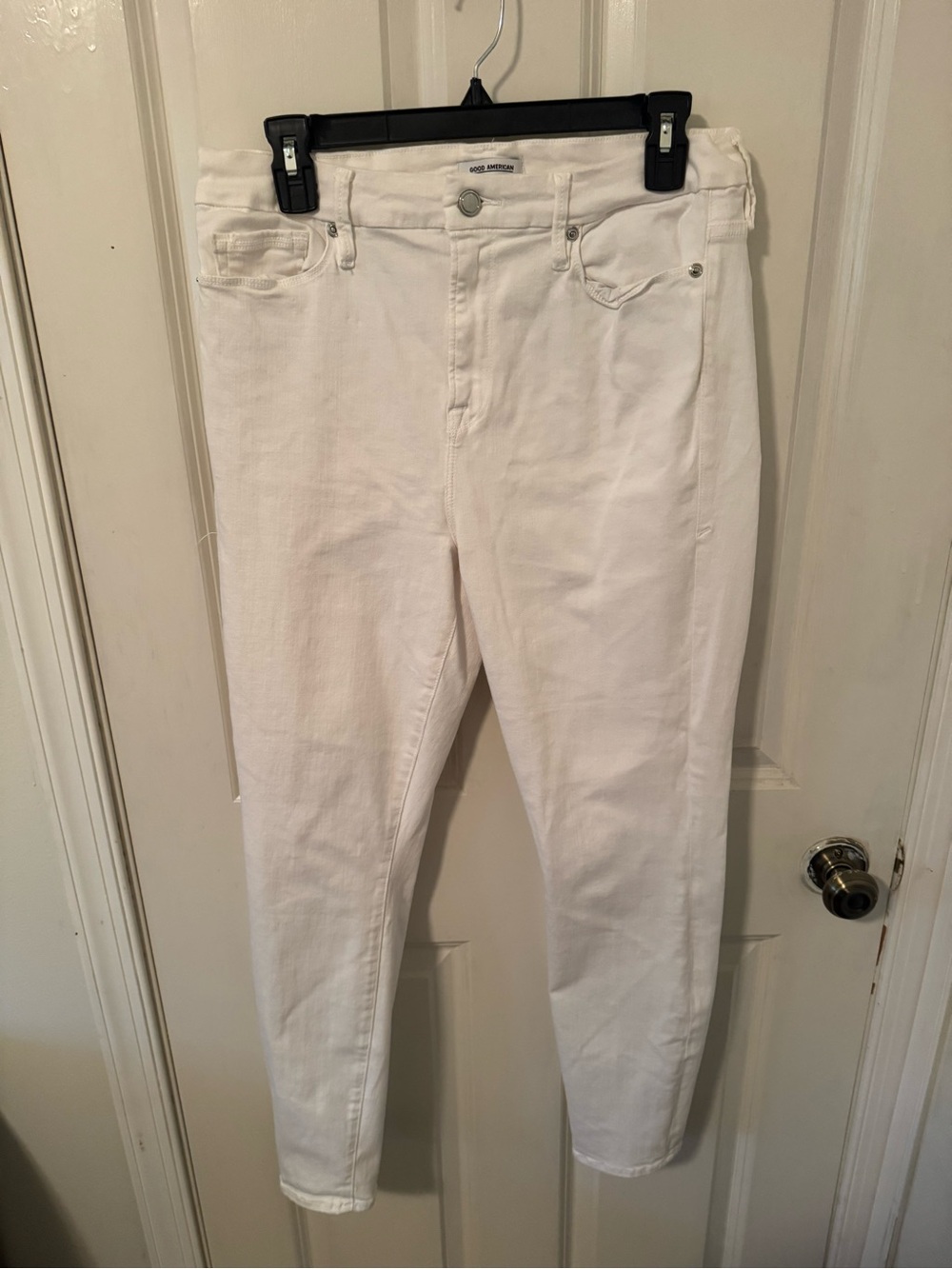 Good American White Skinny Jeans Good Legs Crop